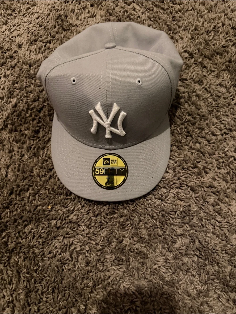 New Era Kids Light Gray NY 59FIFTY Fitted Cap